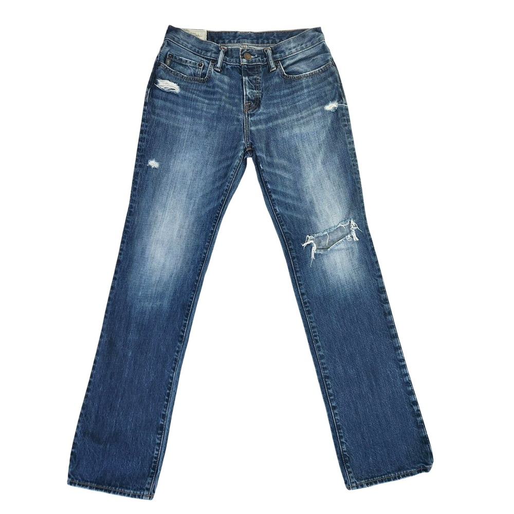 VTG Abercrombie & Fitch Jeans Men's 30x32 Classic Straight Blue Denim Button Fly
